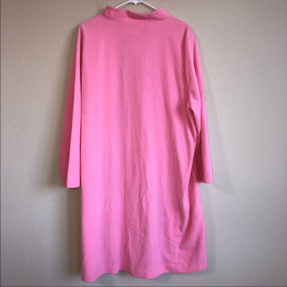Vintage Nightgown JCPenney Loungewear Pink Velour - Picture 7 of 8